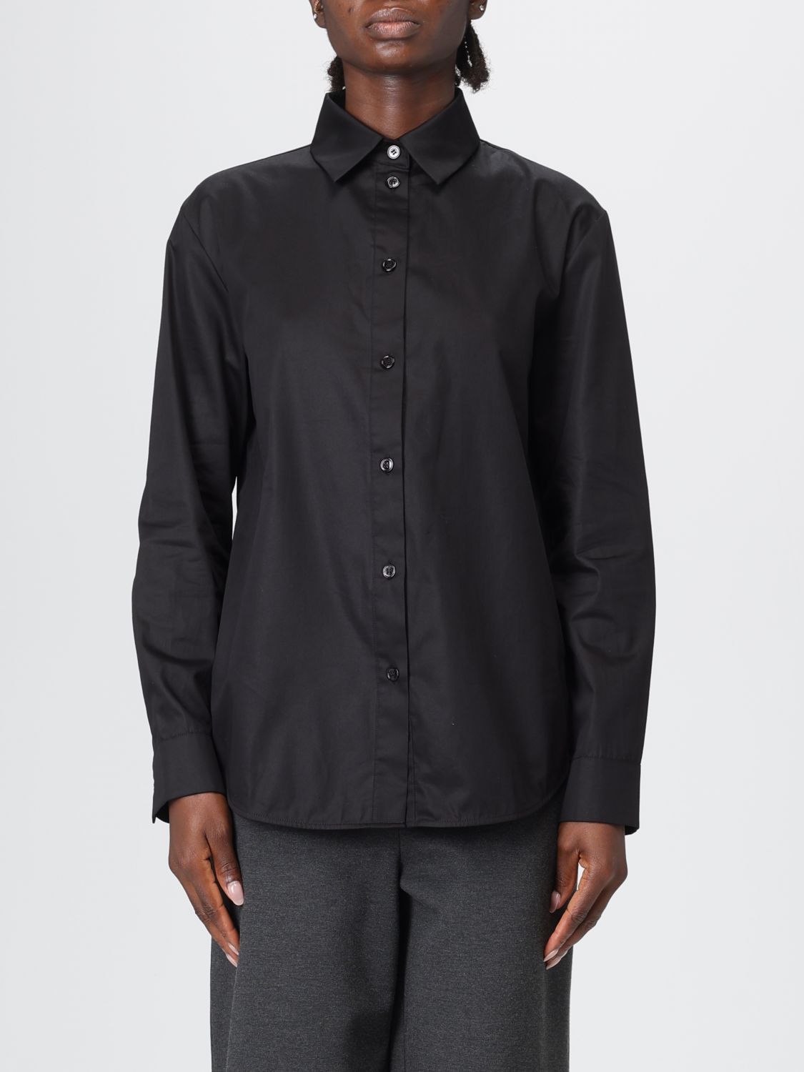 Mm Max Mara Shirt  Woman Color Black In Black