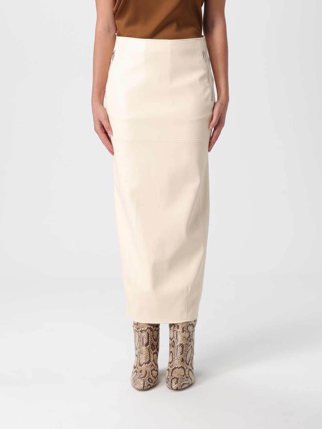 Mm Max Mara Skirt Woman Color White In Neutral