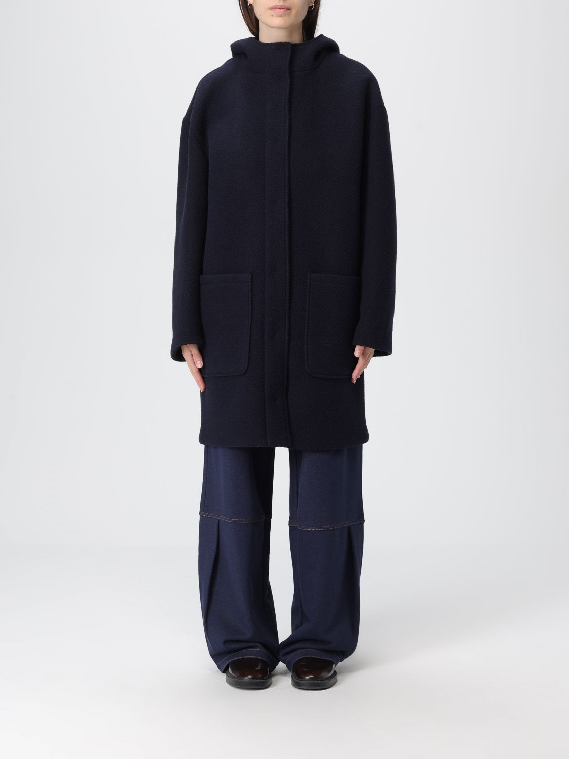 Mm Max Mara Coat  Woman Color Blue In Blue