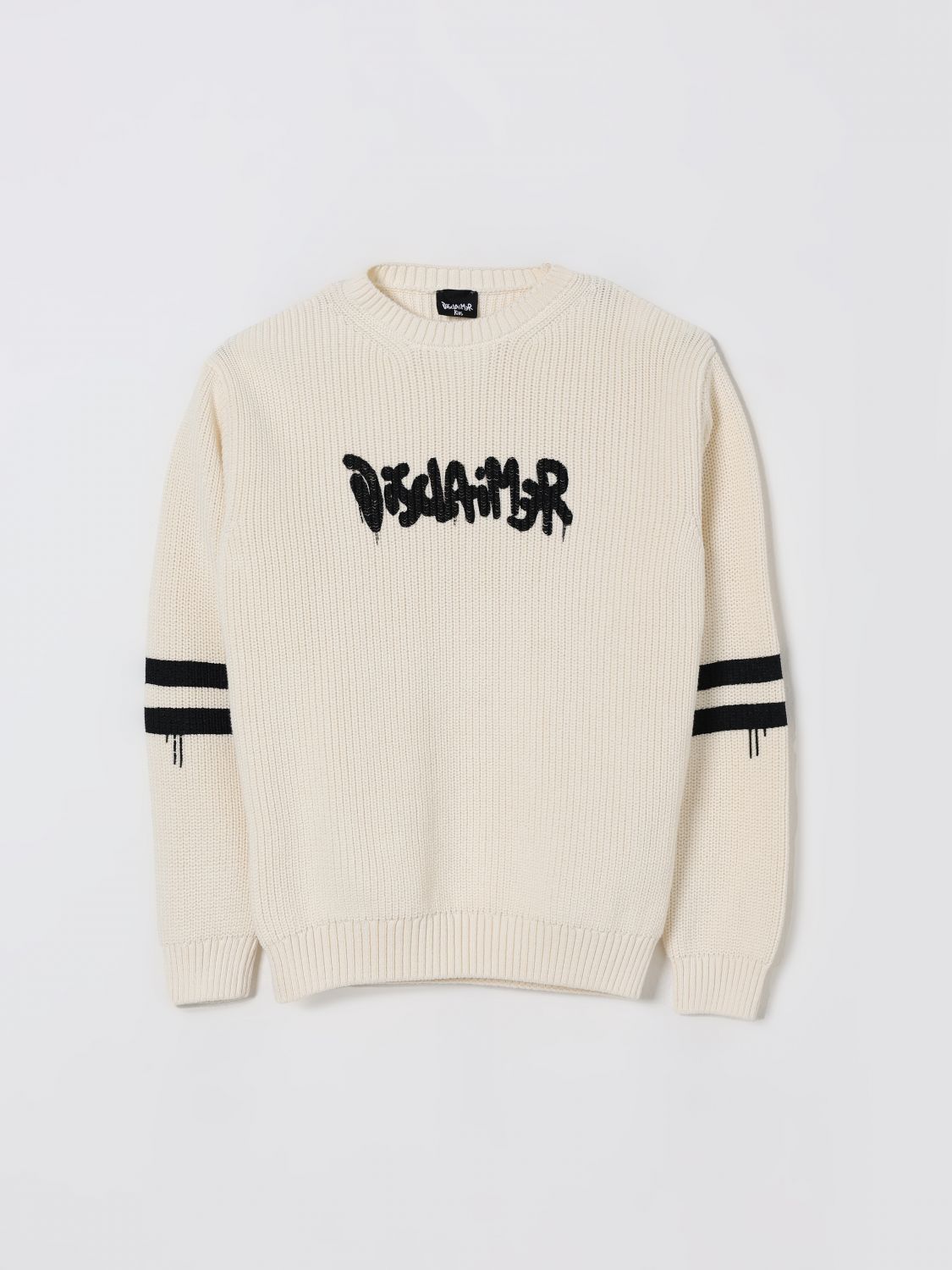 Disclaimer Sweater Kids Color Milk In White