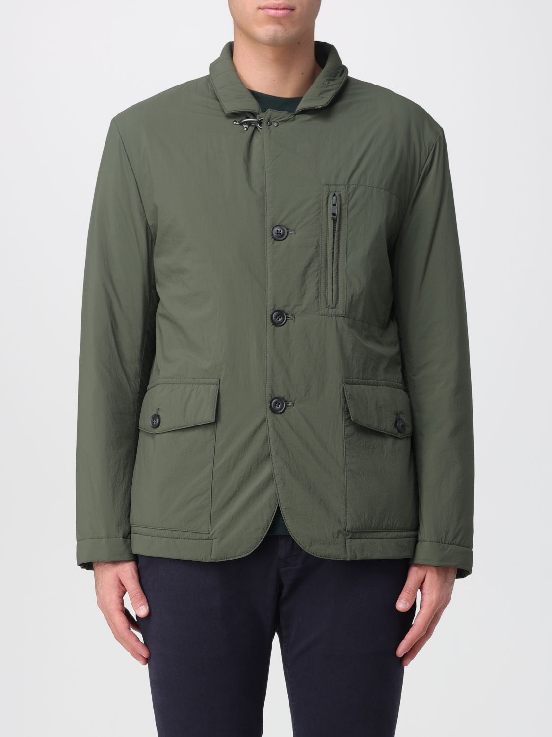 Fay Blazer  Men Color Military In Green