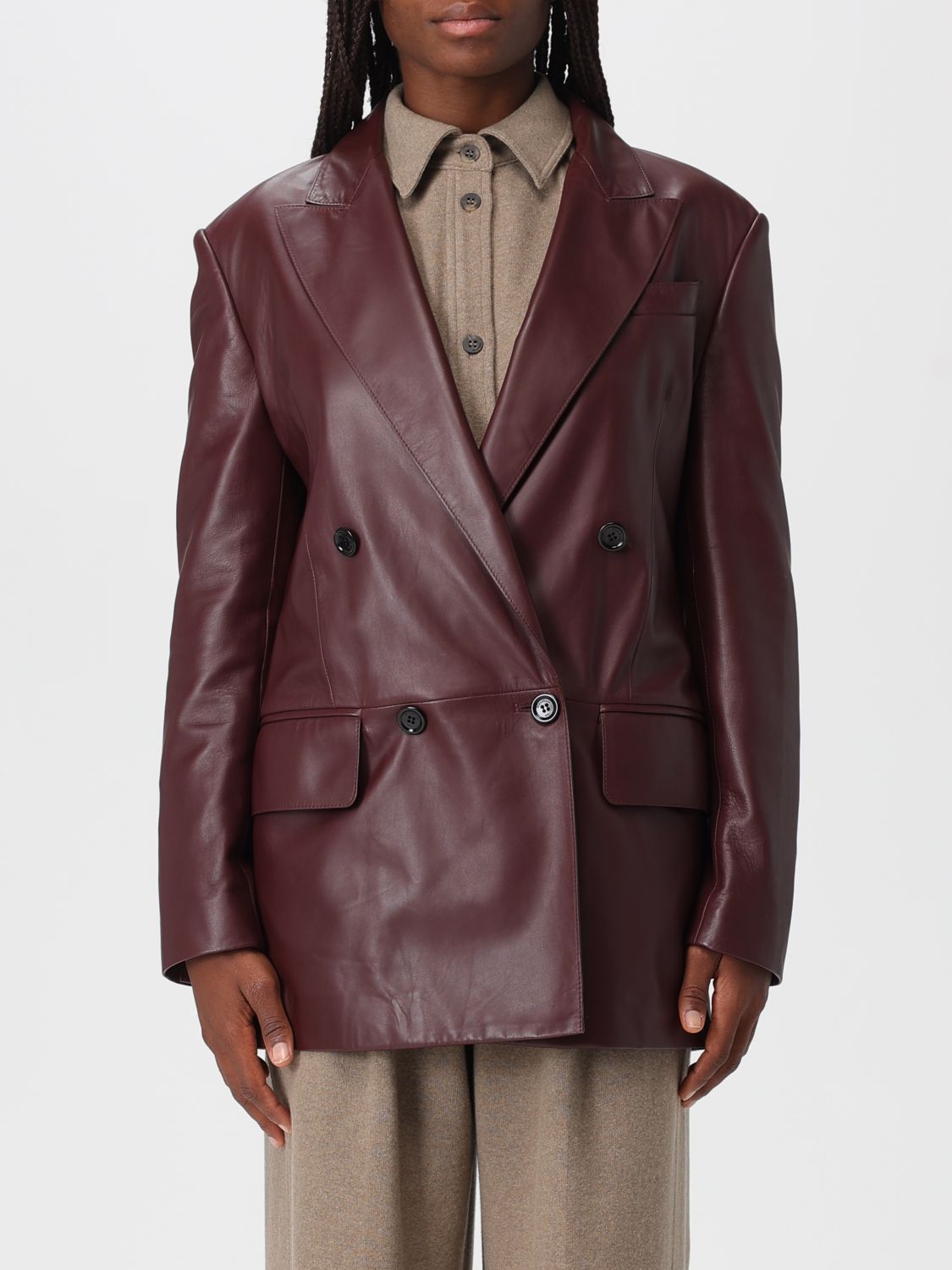 Max Mara Blazer  Woman Color Cherry In Red