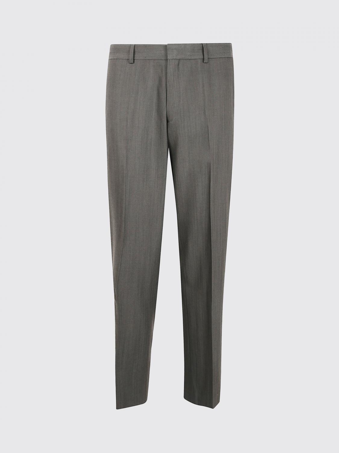 Paul Smith Tailored Trousers With Front Crease And Belt Loops In Green