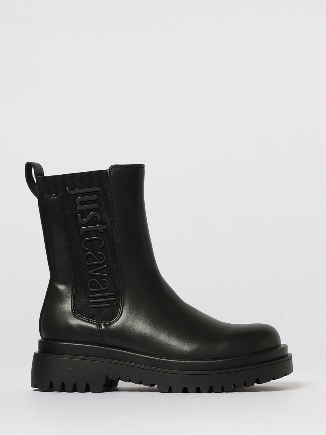 Just Cavalli Flat Ankle Boot  Woman Color Black In Black