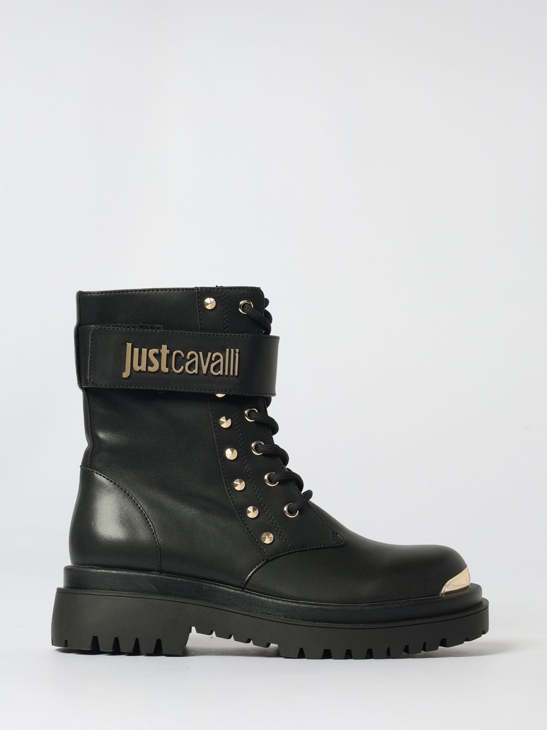 Just Cavalli Flat Ankle Boot  Woman Color Black In Black