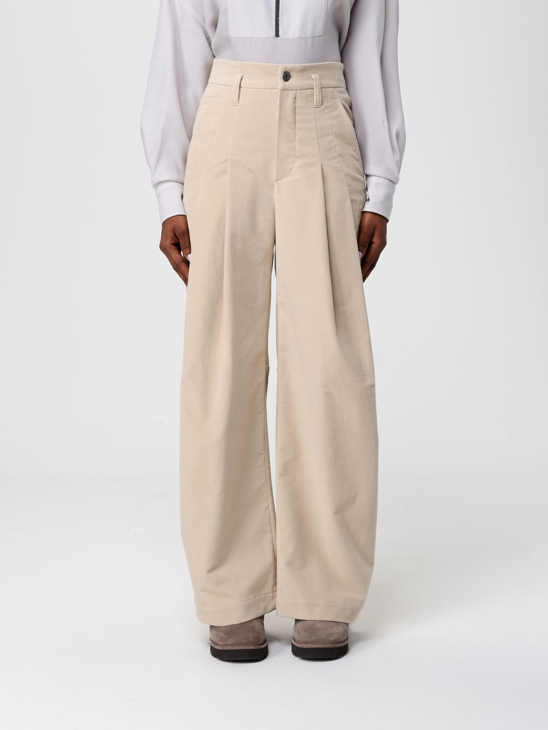 Brunello Cucinelli Pants Woman Color Sand In Neutral