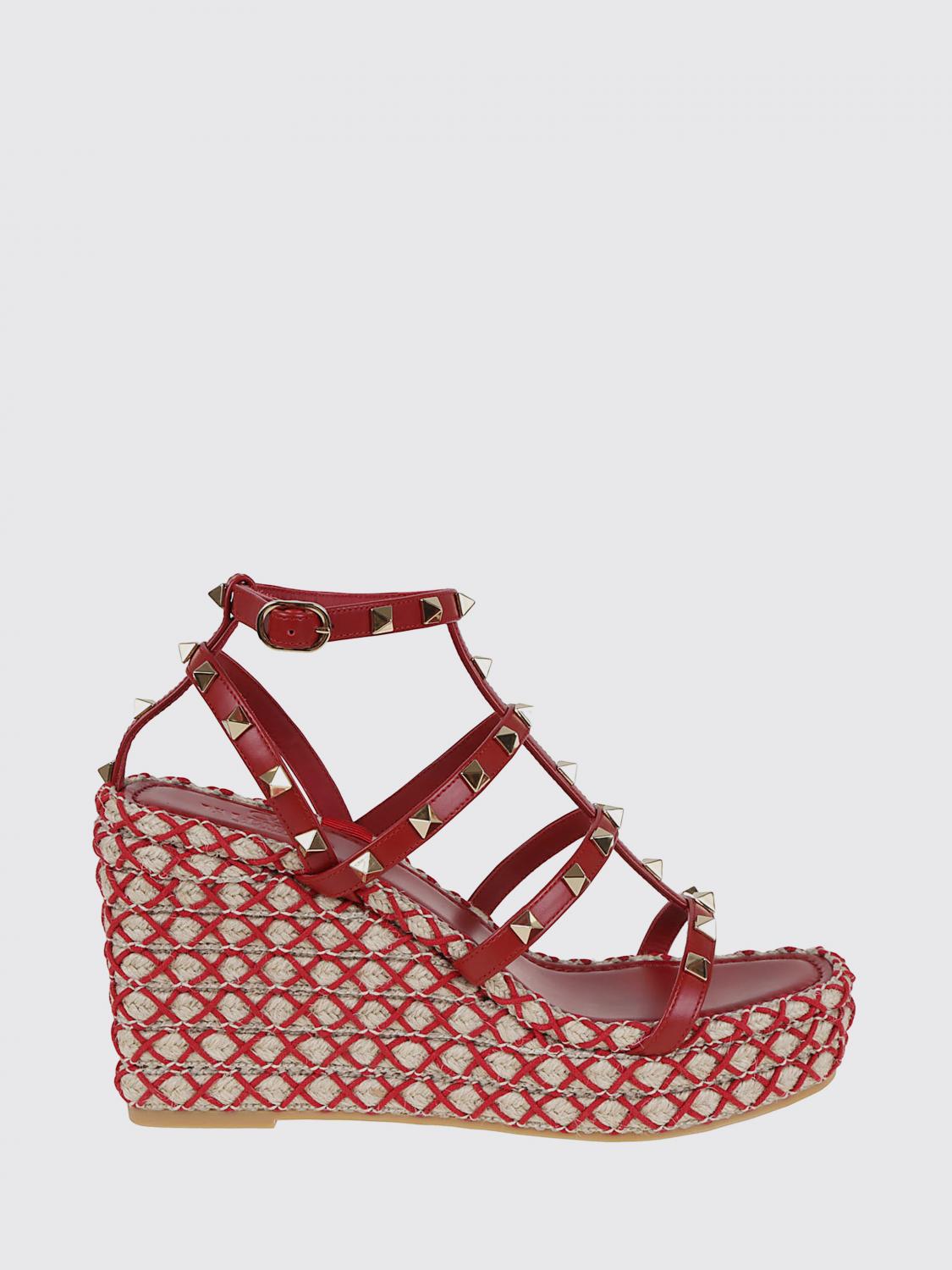 Valentino Heeled Sandal Garavani Woman Color Red In Red