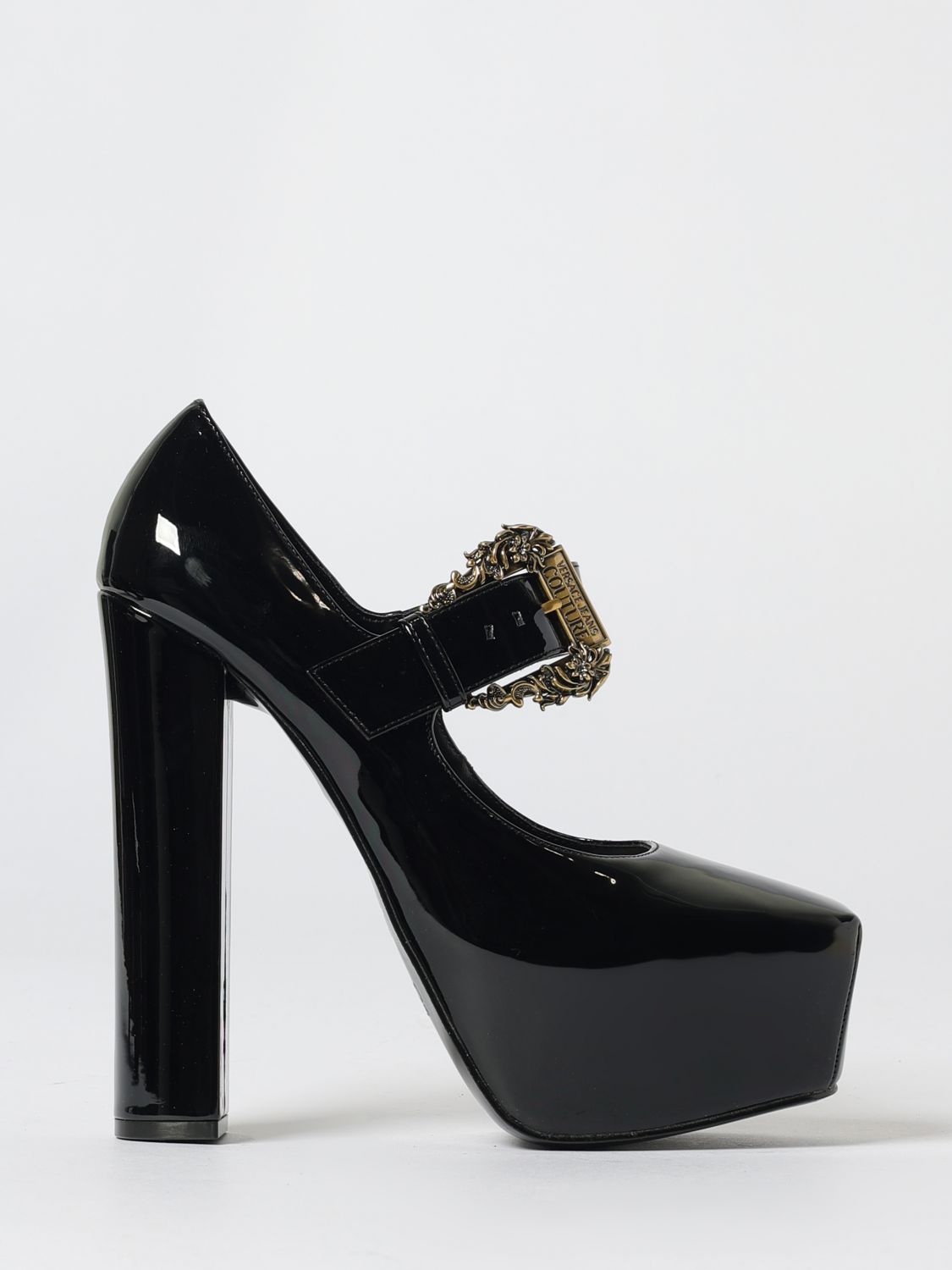 Versace Jeans Couture Wedge Shoes Woman Color Black In Black