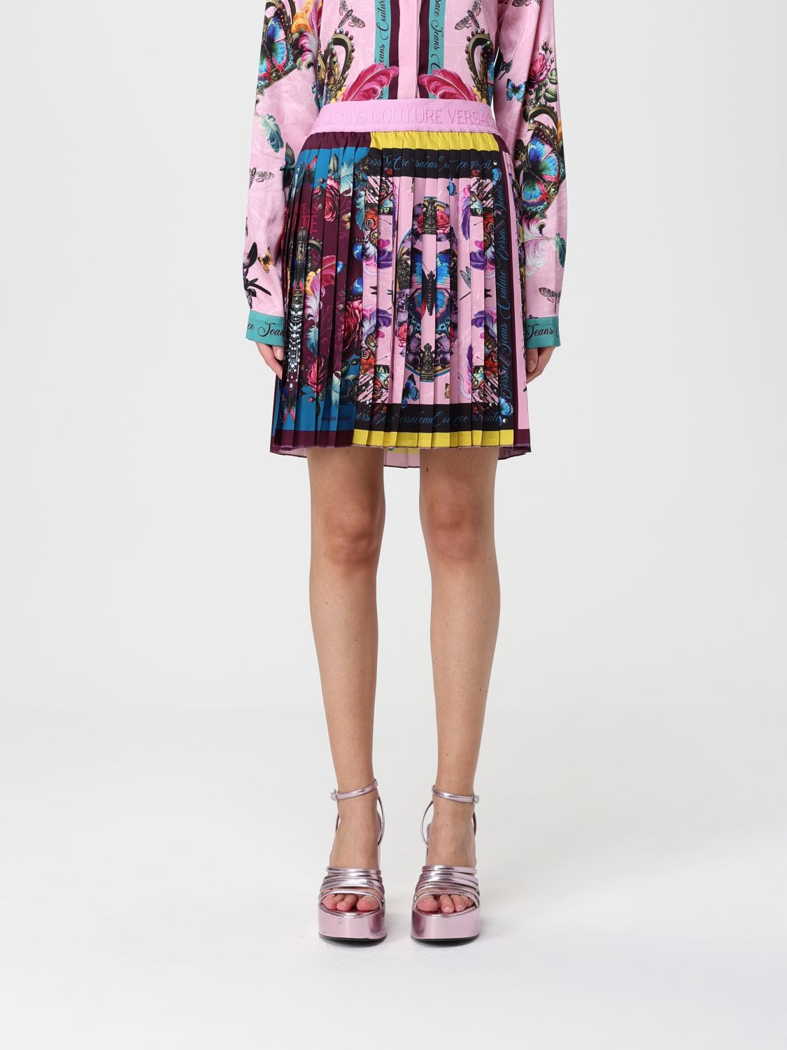 Versace Jeans Couture Skirt Woman Color Multicolor In Multi