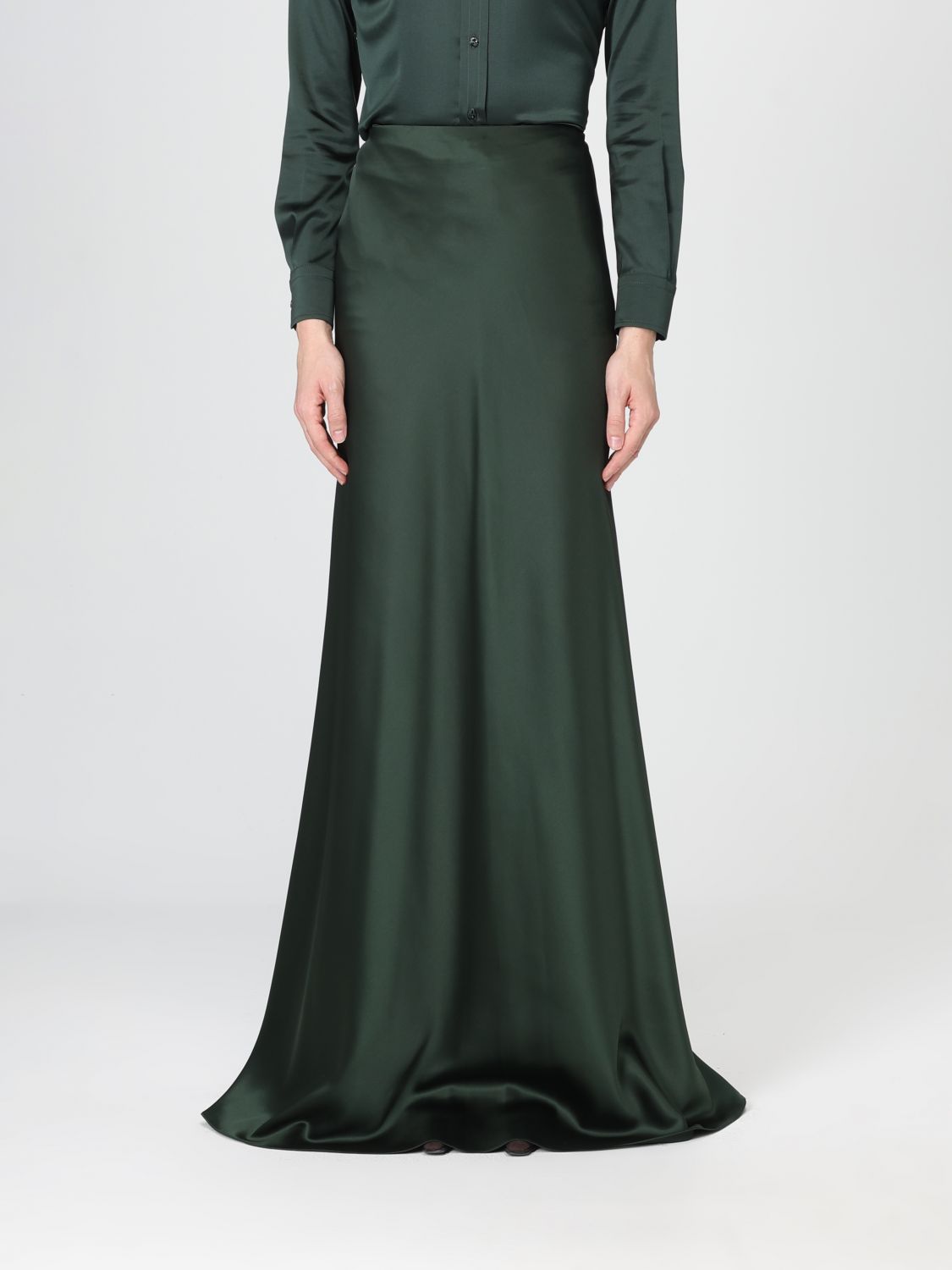 Ralph Lauren Long Silk Skirt Masina In Multi