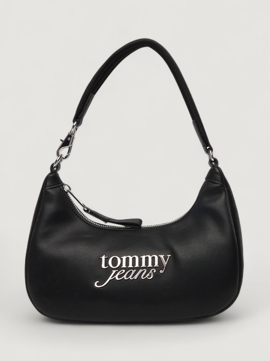 Tommy Jeans Script Logo Shoulder Bag In Black