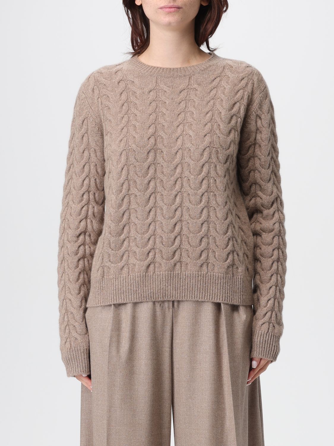 Max Mara Sweatshirt  Woman Color Beige In Neutral