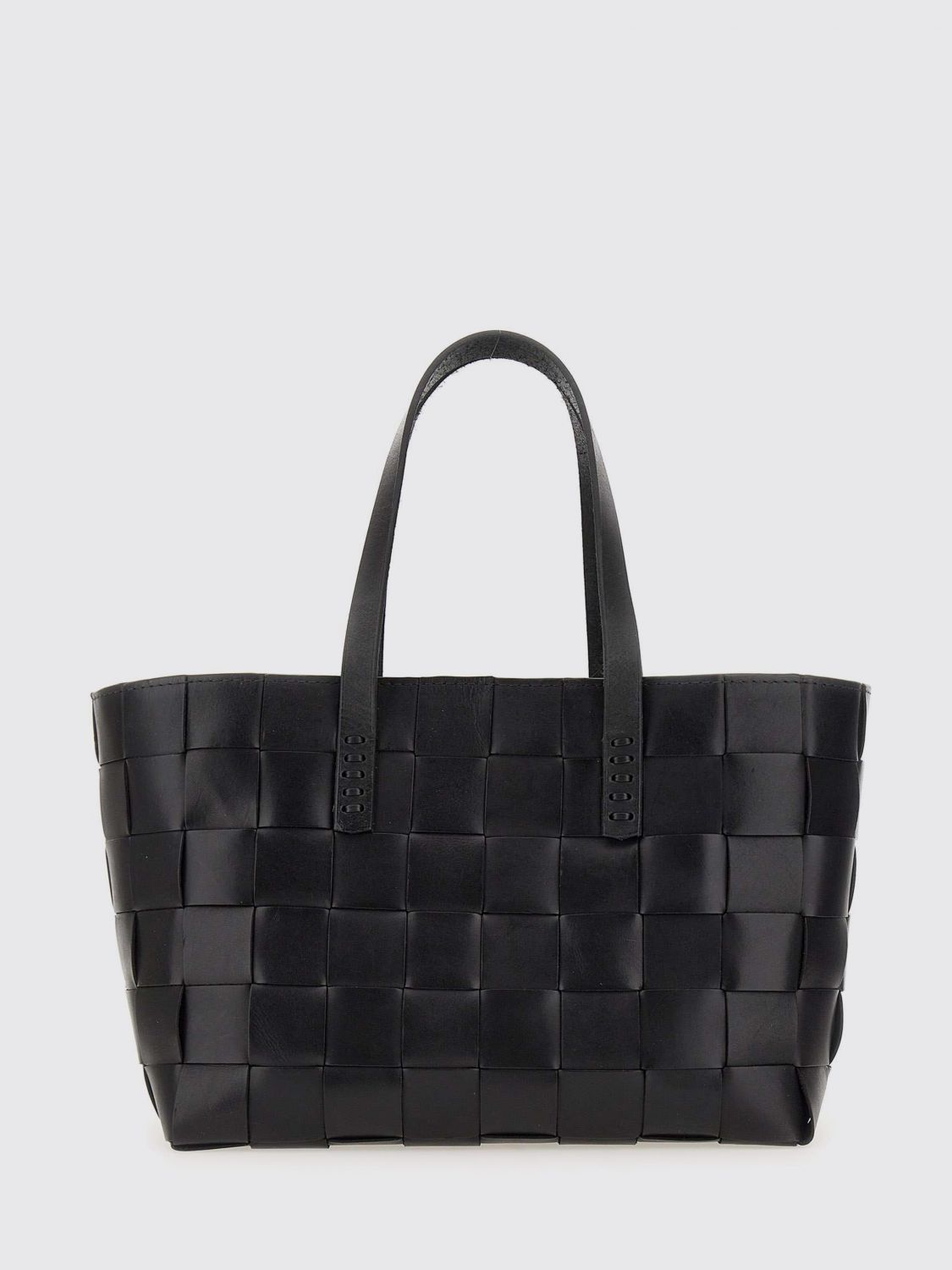 Dragon Diffusion Woven Rectangular Tote Bag With Dual Handles In Black