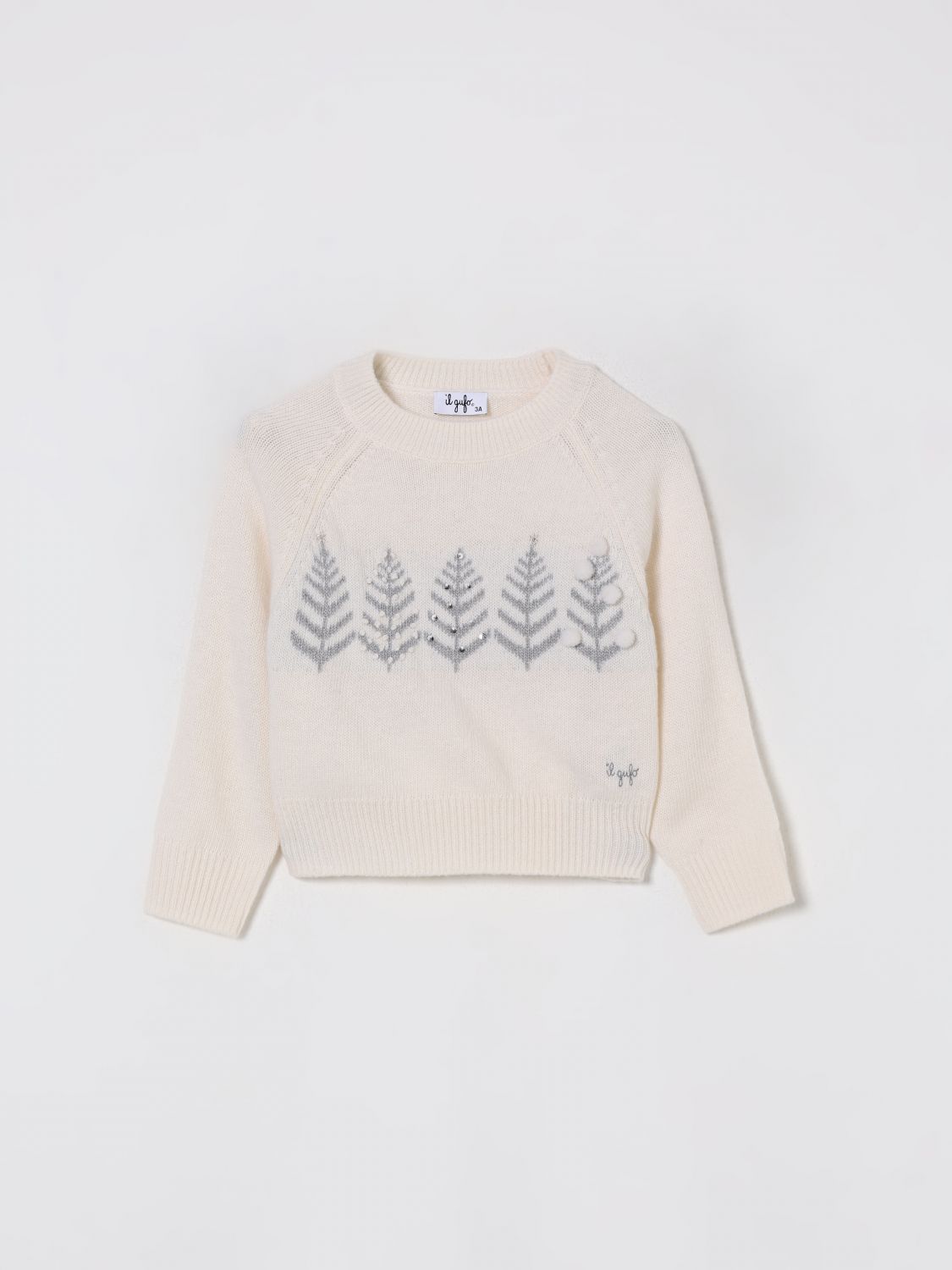 Il Gufo Rhinestone-embellished Sweater In White