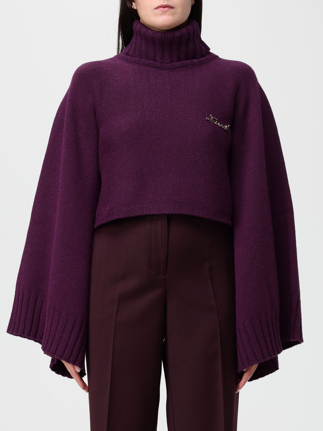 Twinset Logo-lettering Jumper In Purple