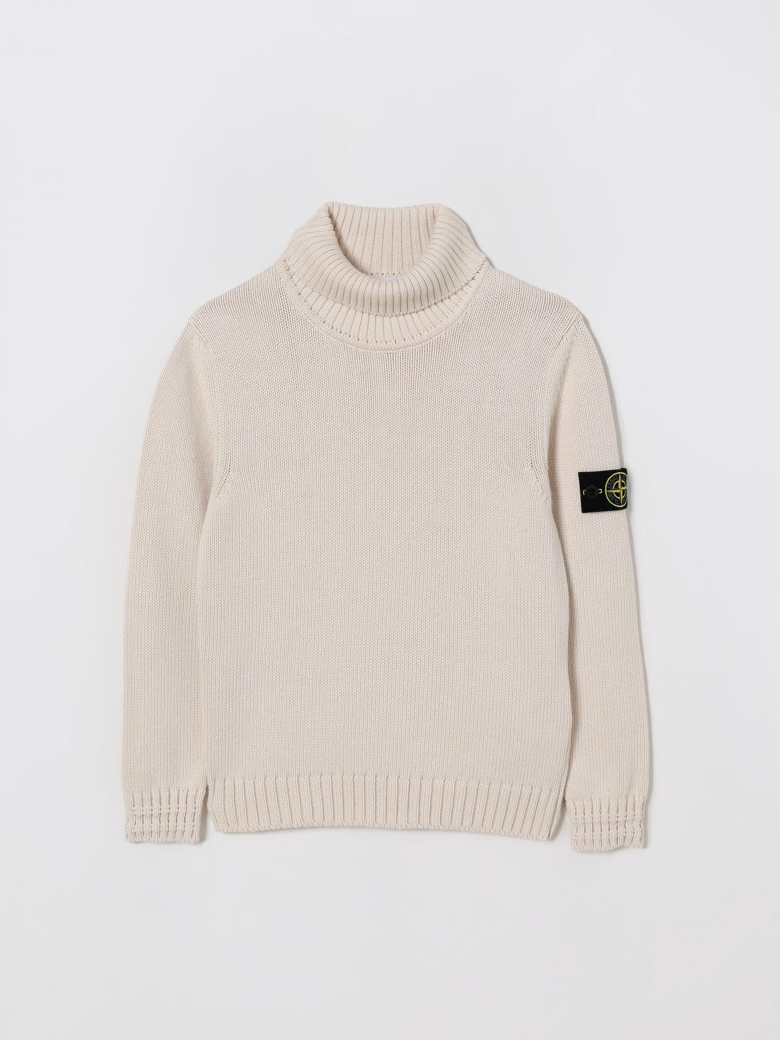 STONE ISLAND JUNIOR Sweater Kids color White　STONE ISLAND JUNIOR セーター キッズカラー ホワイト STONE