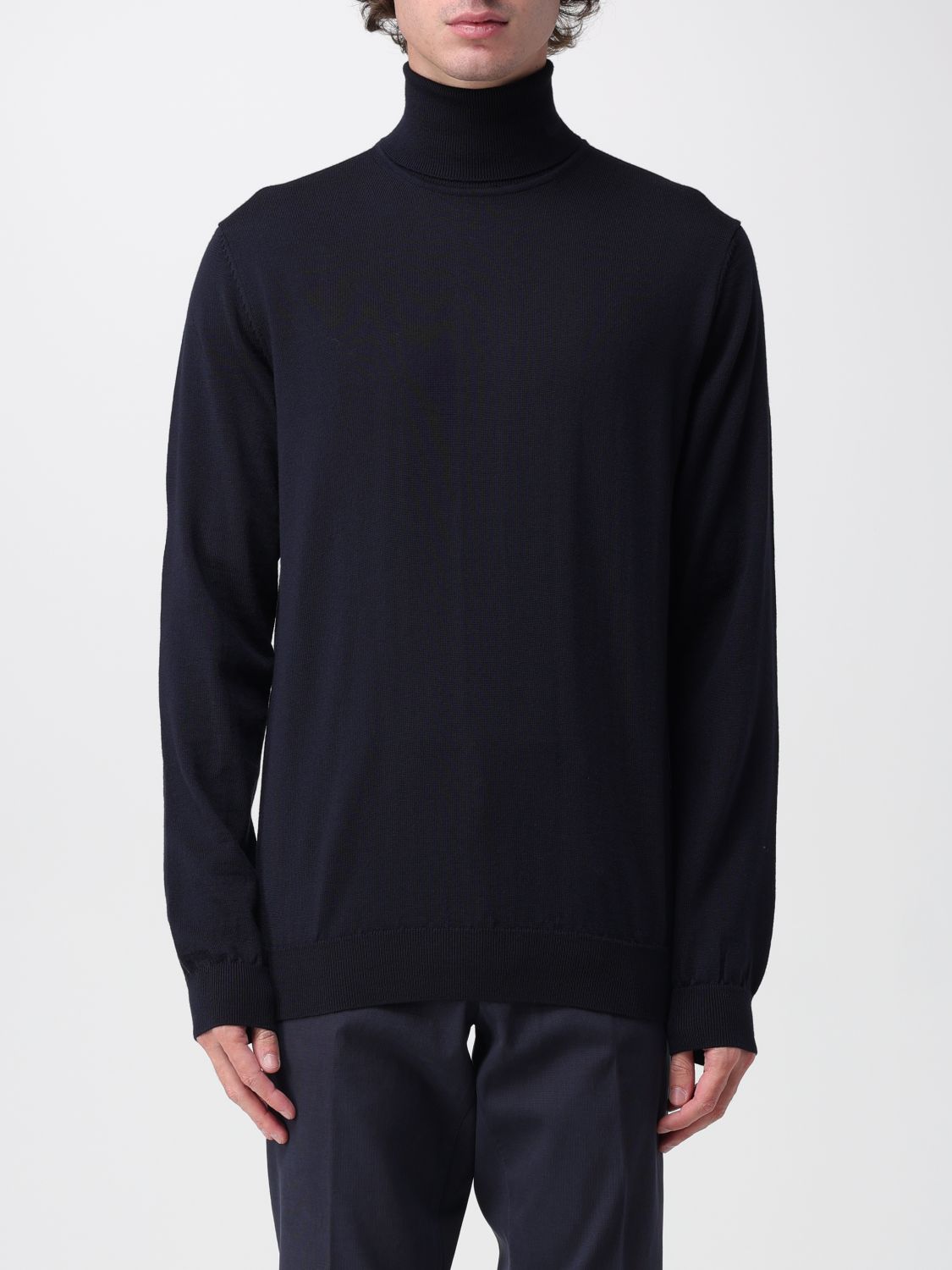 Hugo Boss Sweater Hugo Men Color Blue In Black