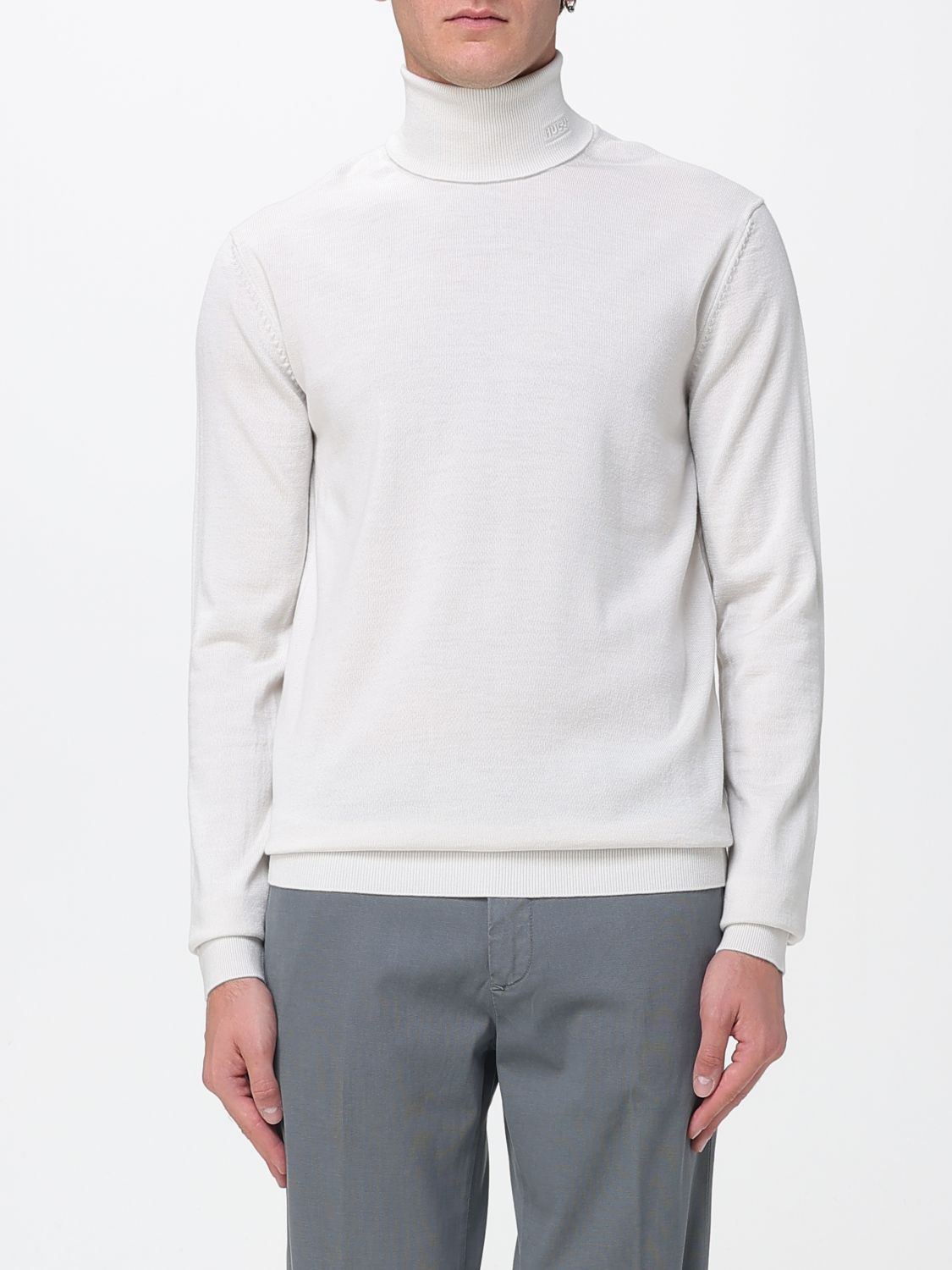 Hugo Boss Sweater Hugo Men Color Ice In White