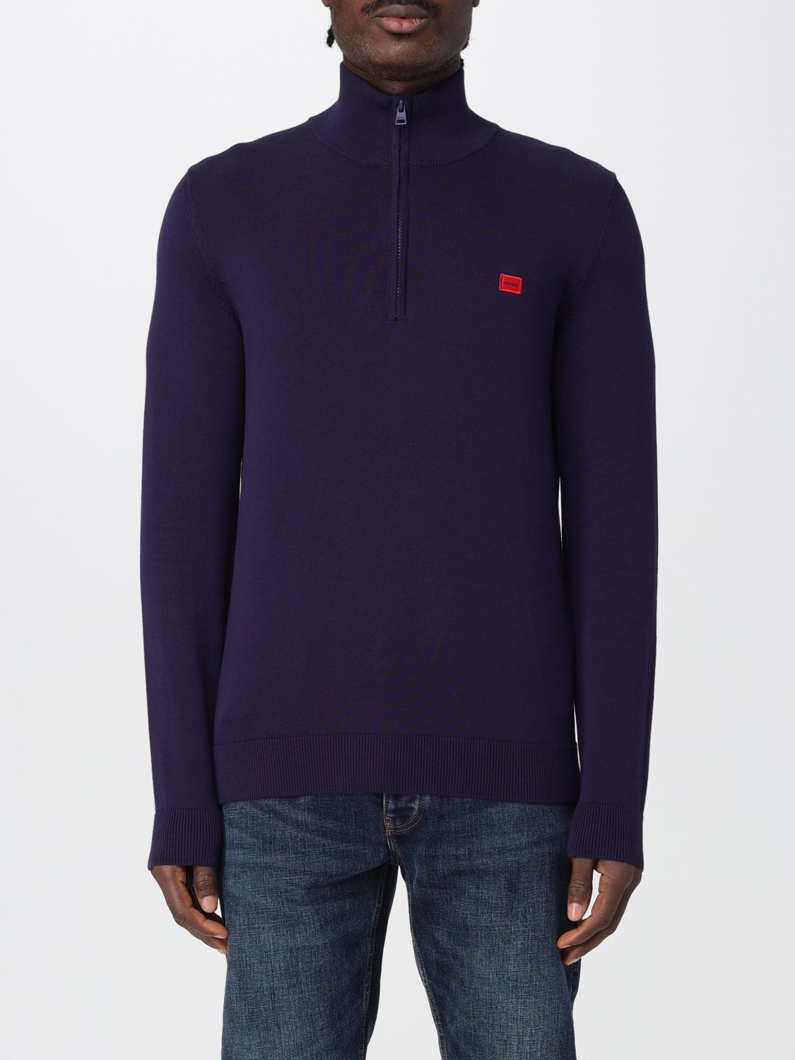 Hugo Boss Sweater Hugo Men Color Violet In Blue