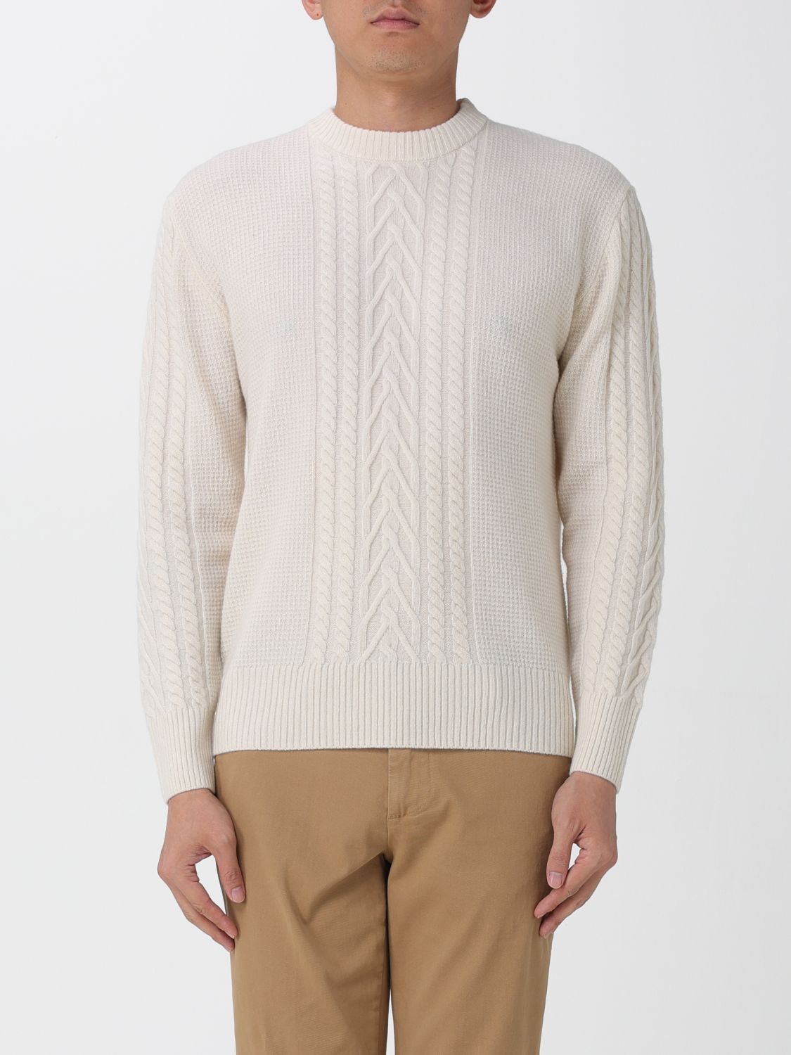 Paolo Pecora Sweater Men Color Yellow Cream In White