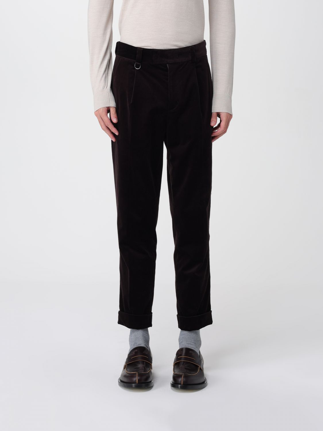 Paolo Pecora Pants Men Color Brown In Black