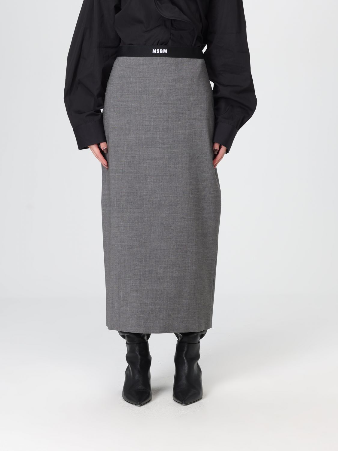 MSGM Skirt Woman color Grey　MSGM スカート 女性カラー グレー MSGM