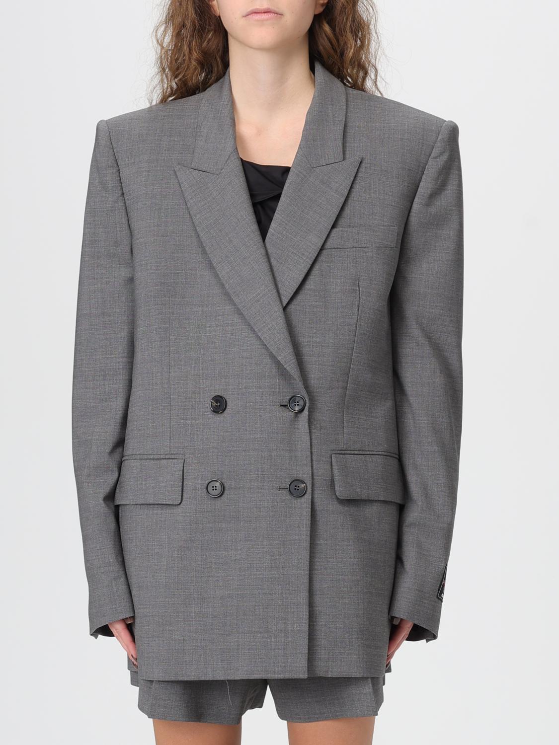 Msgm Jacket  Woman Color Grey In Gray