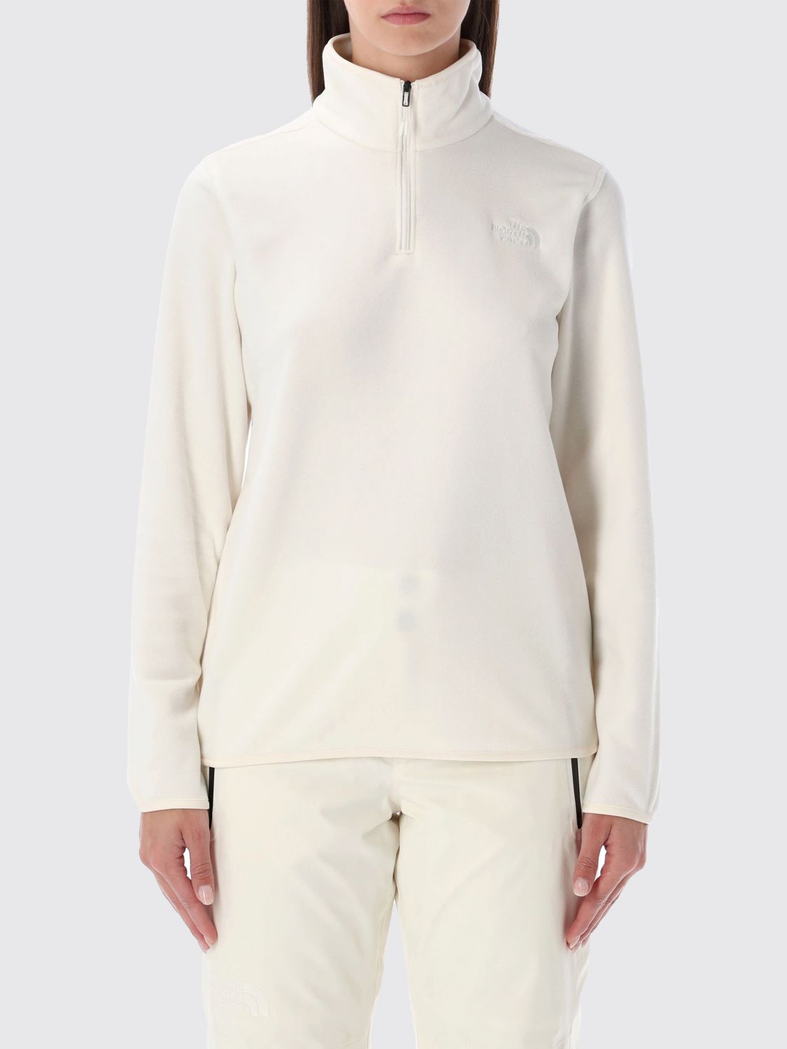 The North Face Zip-up Activewear Top In White