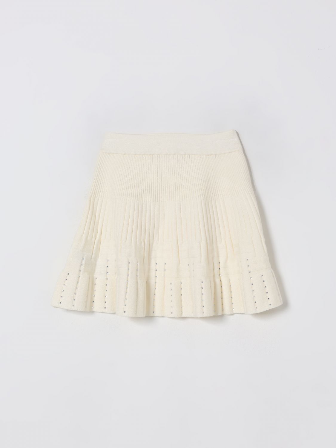 Elisabetta Franchi La Mia Bambina Skirt Kids Color Milk In Neutral