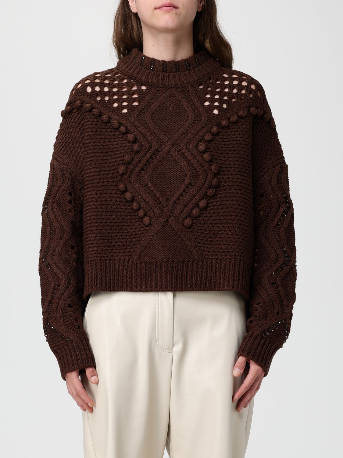 Liu •jo Sweater Liu Jo Woman Color Cocoa In Brown