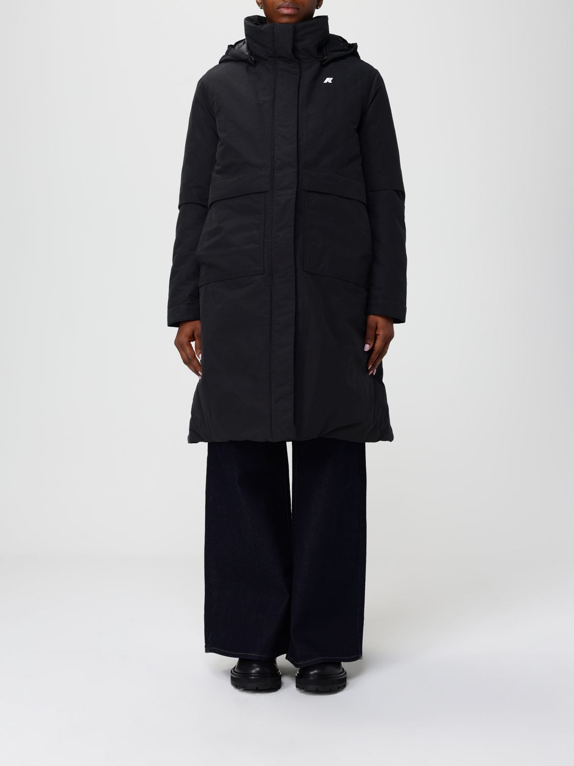 K-way Coat Woman Color Black In Black