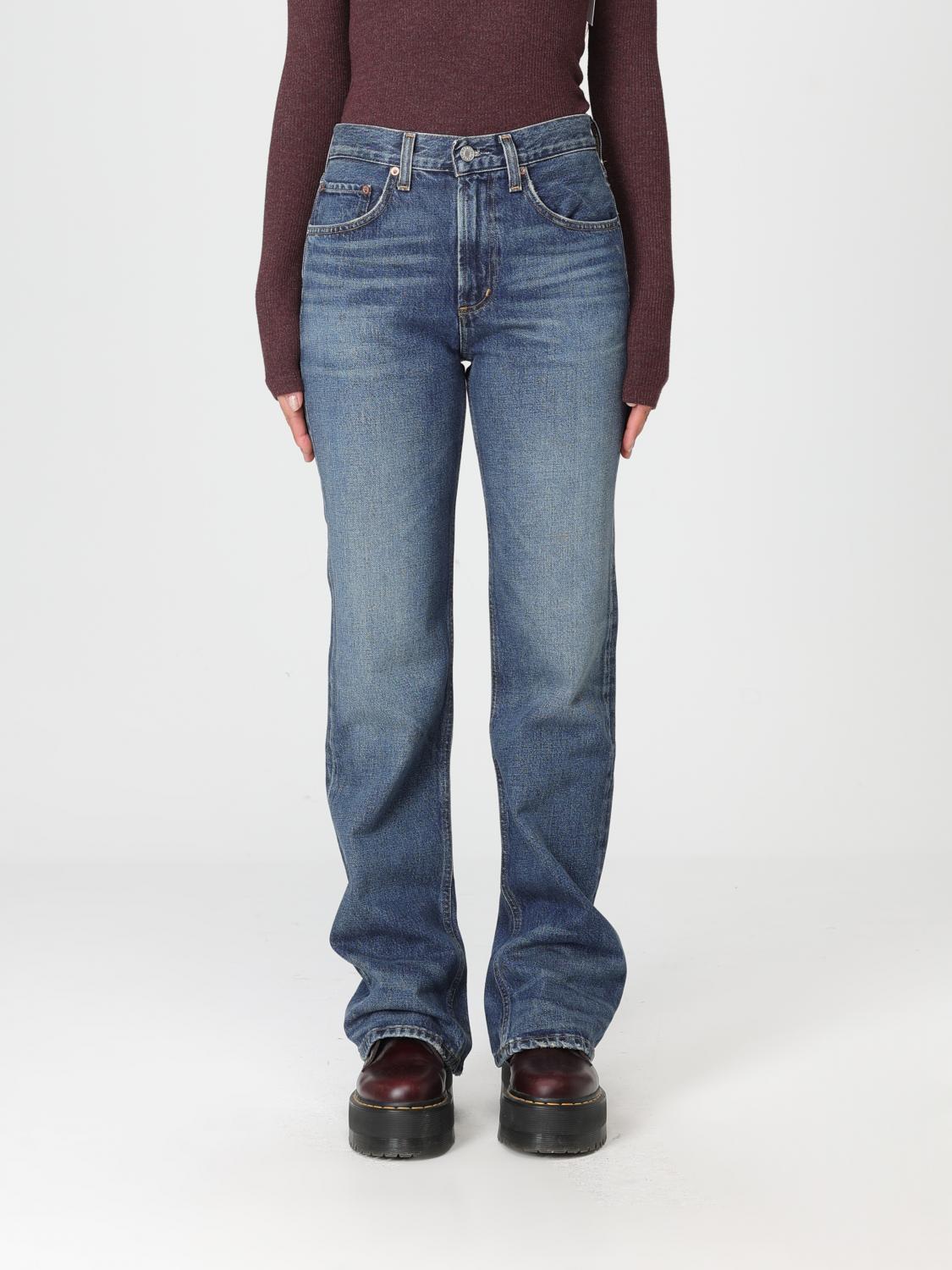 Agolde Jeans  Woman Color Charcoal In Blue