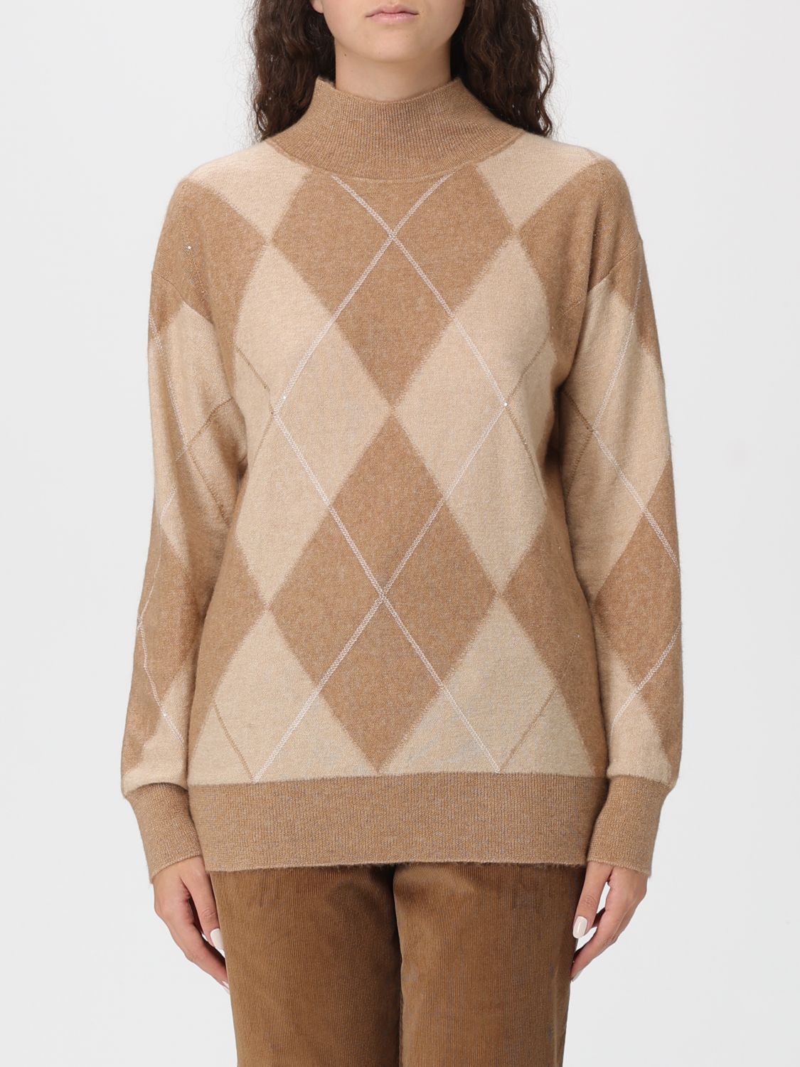 Lorena Antoniazzi Knit Turtleneck In Brown
