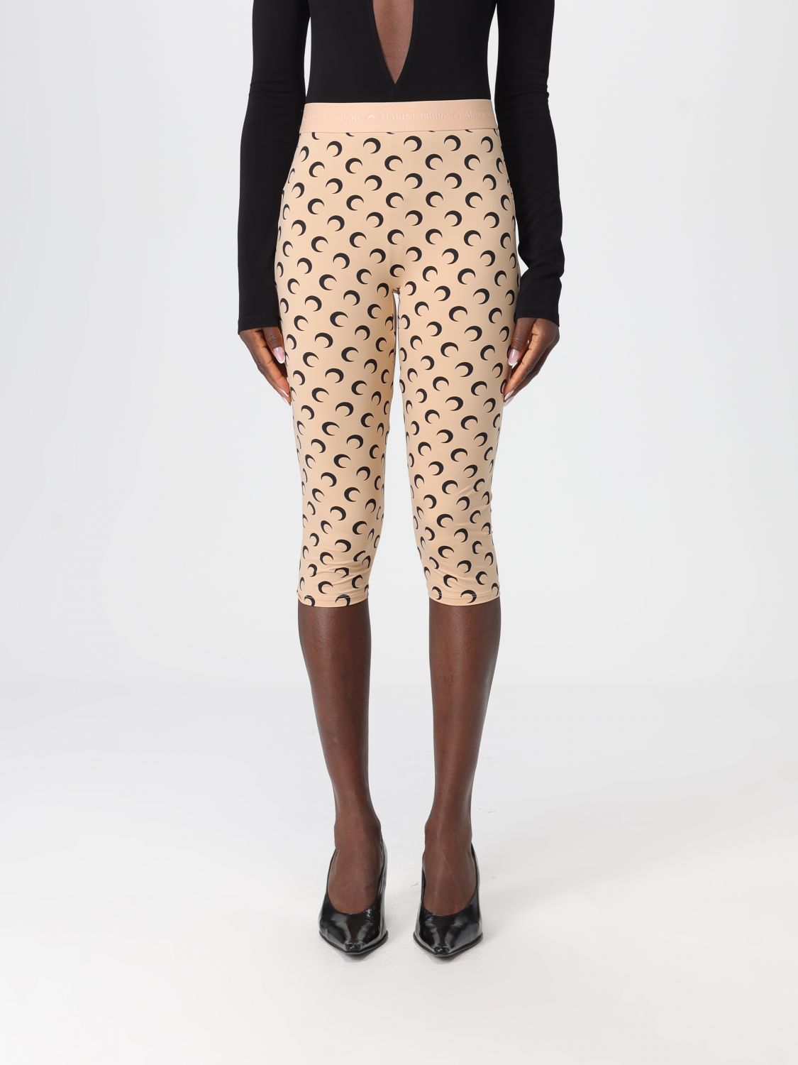 Marine Serre Pants Woman Color Beige In Neutral