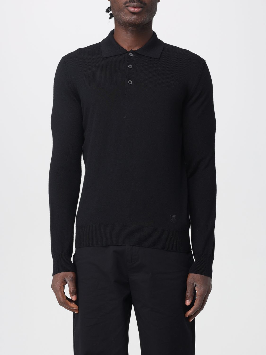 Polo Shirt CORNELIANI Men color Black