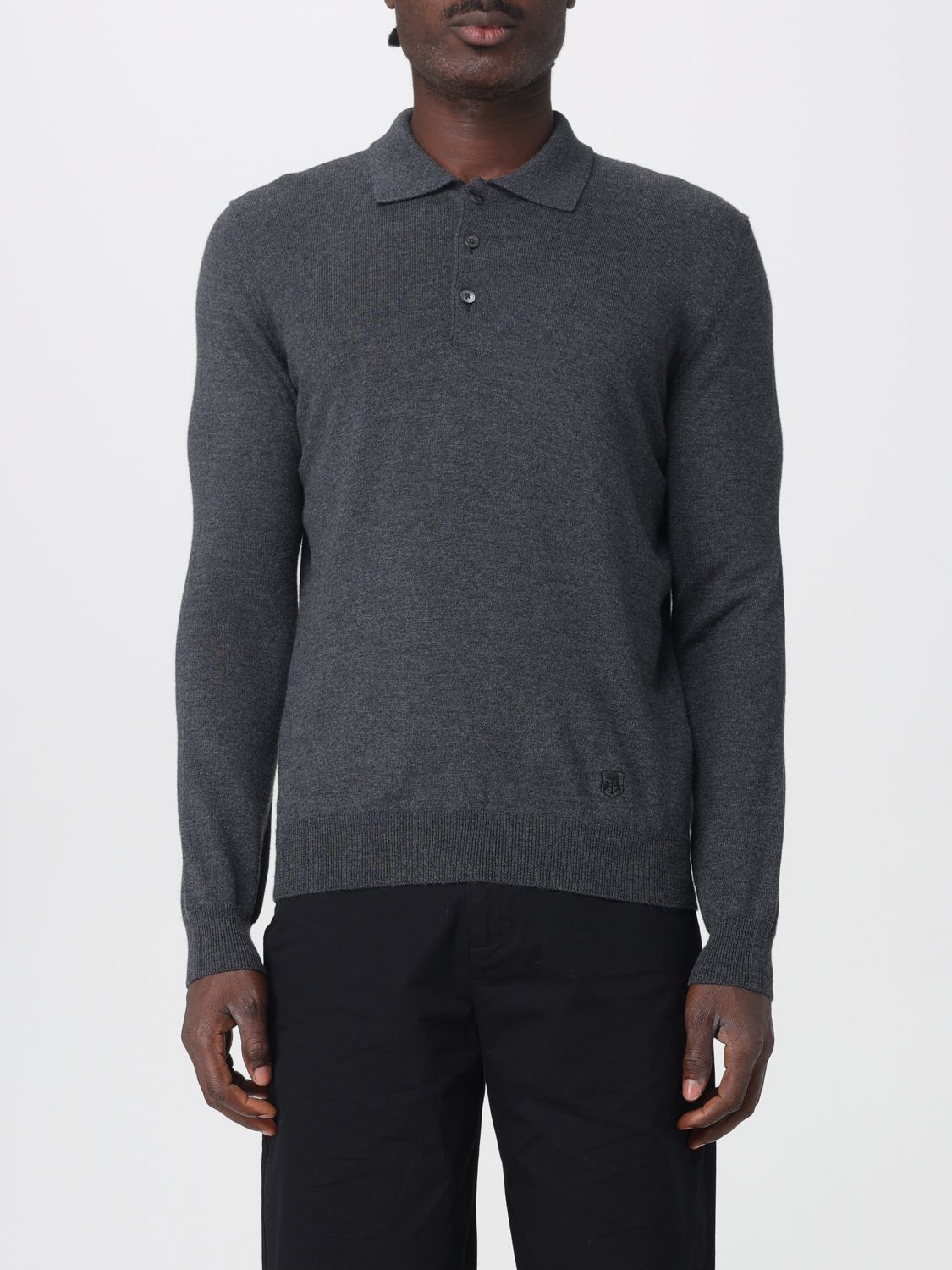 Corneliani Polo Shirt Men Color Grey In Gray