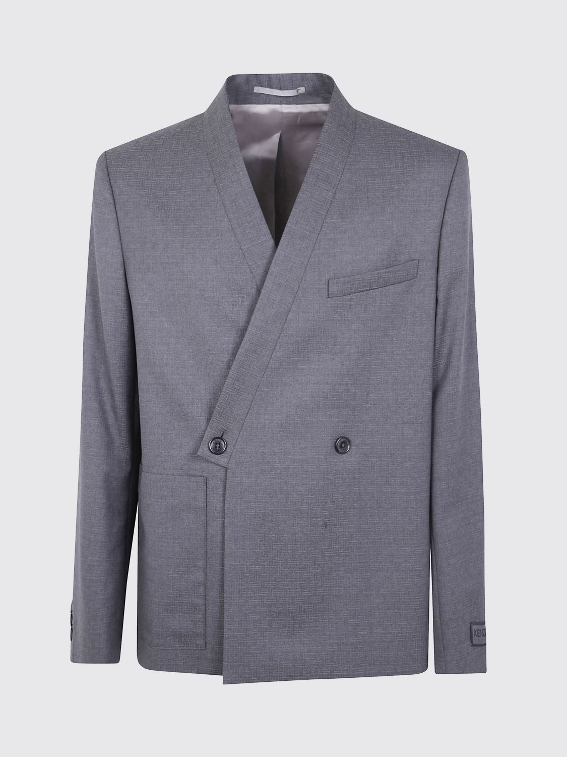 Kenzo Double-breasted Wool Jacket In Multi