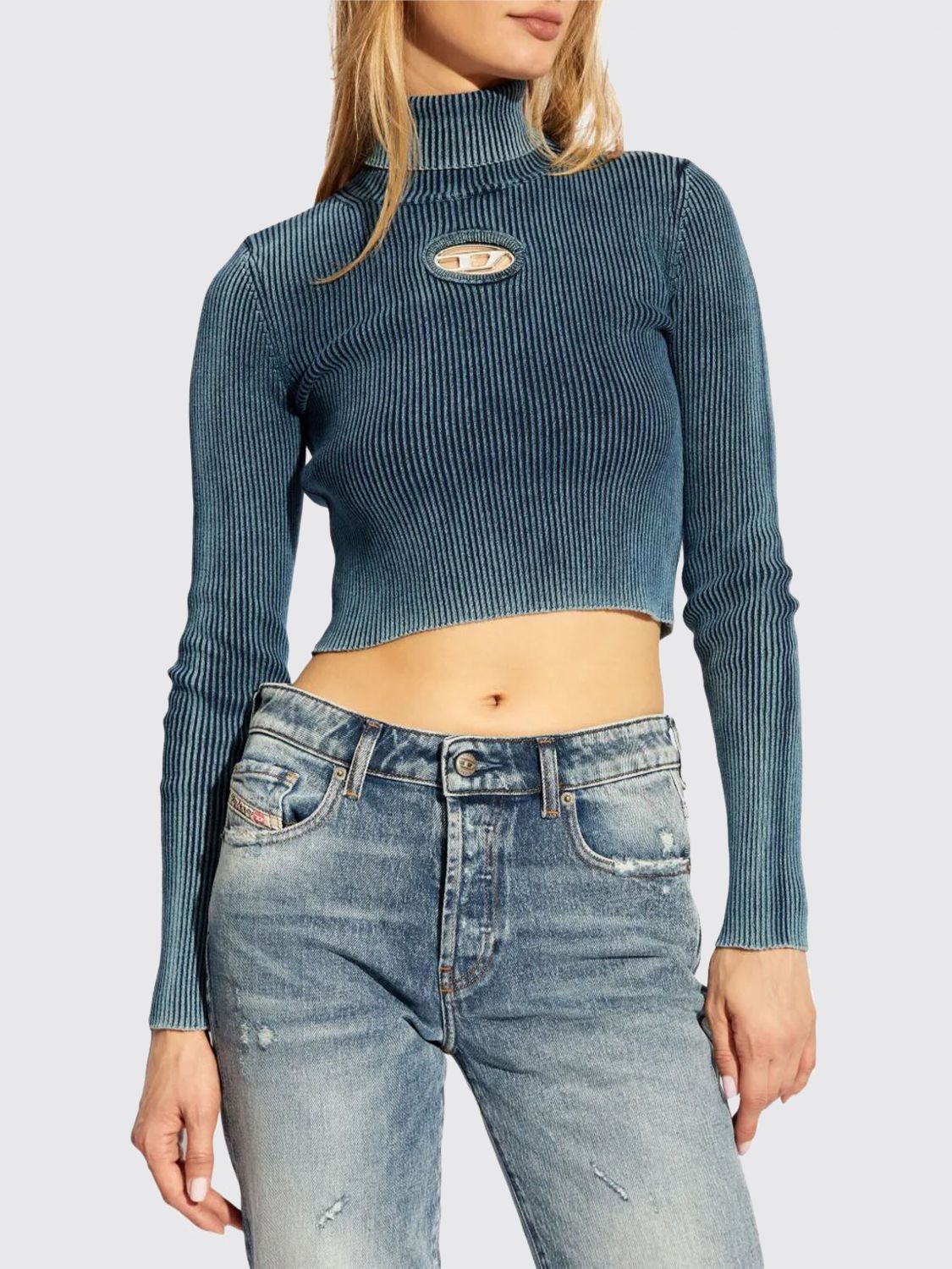 Diesel Sweater  Woman Color Denim In Blue