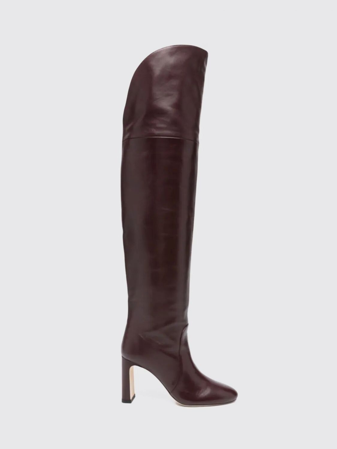 Stuart Weitzman Babette Tubo 85 Leather Over-the-knee Boots In Burgundy