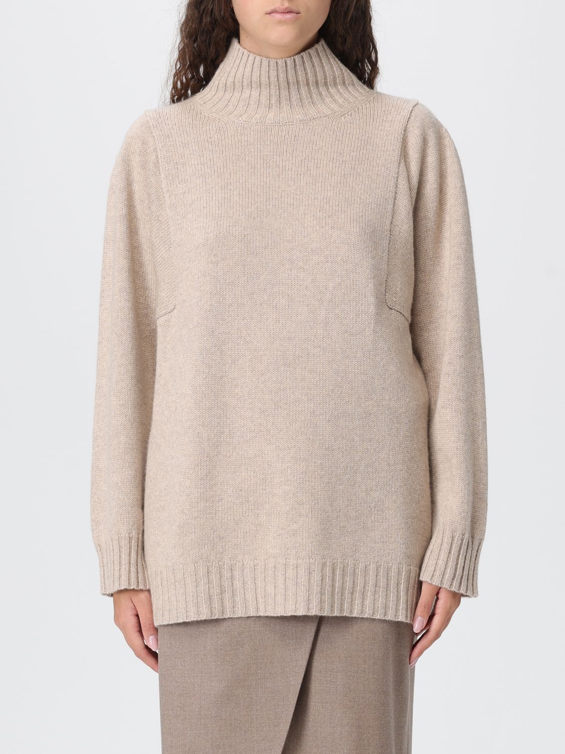 Max Mara Sweater Woman Color Beige In Neutral