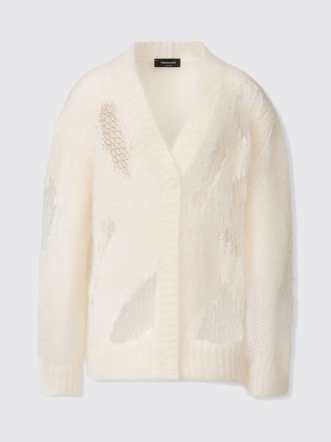 Fabiana Filippi Long-sleeved Cardigan In Multi