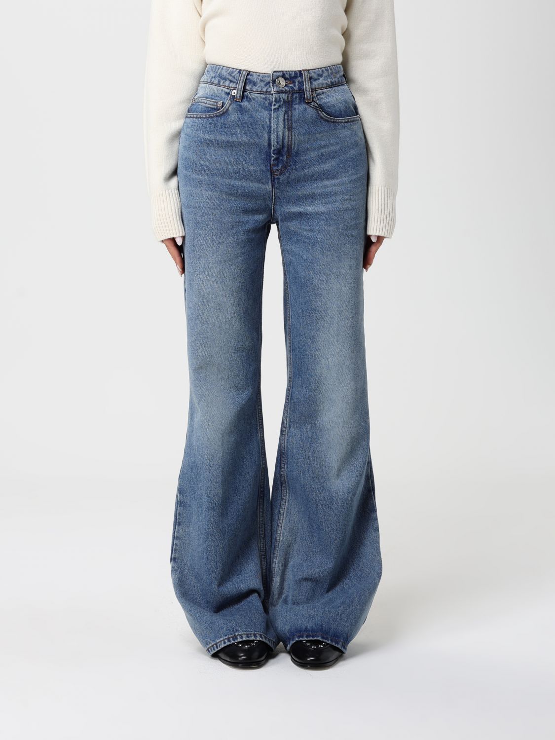 Ami Alexandre Mattiussi Jeans Ami Paris Woman Color Blue In Blue