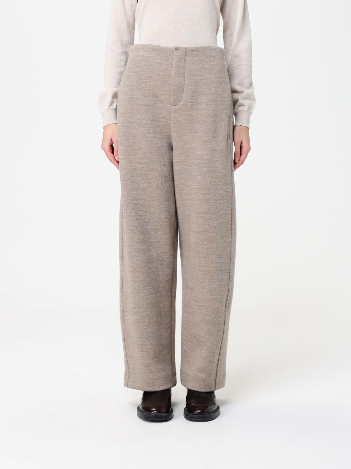 Max Mara Pants  Woman Color Beige In Gray
