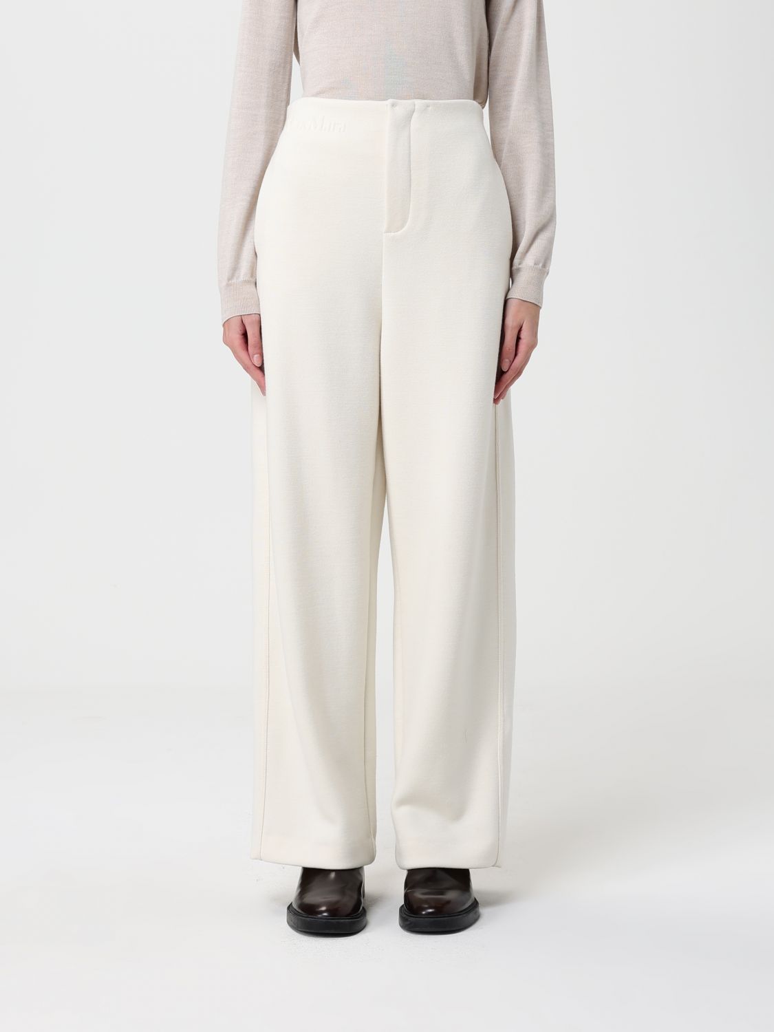 Max Mara Pants  Woman Color Ivory In White