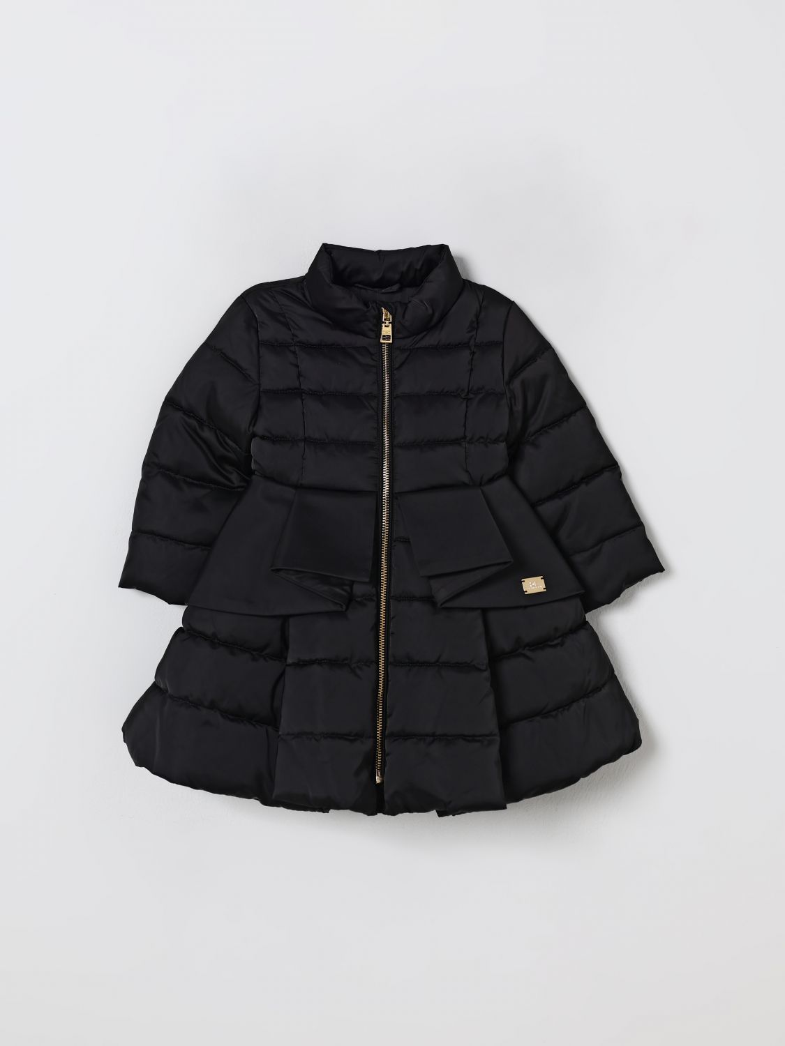Elisabetta Franchi La Mia Bambina Coat Kids Color Black In Black