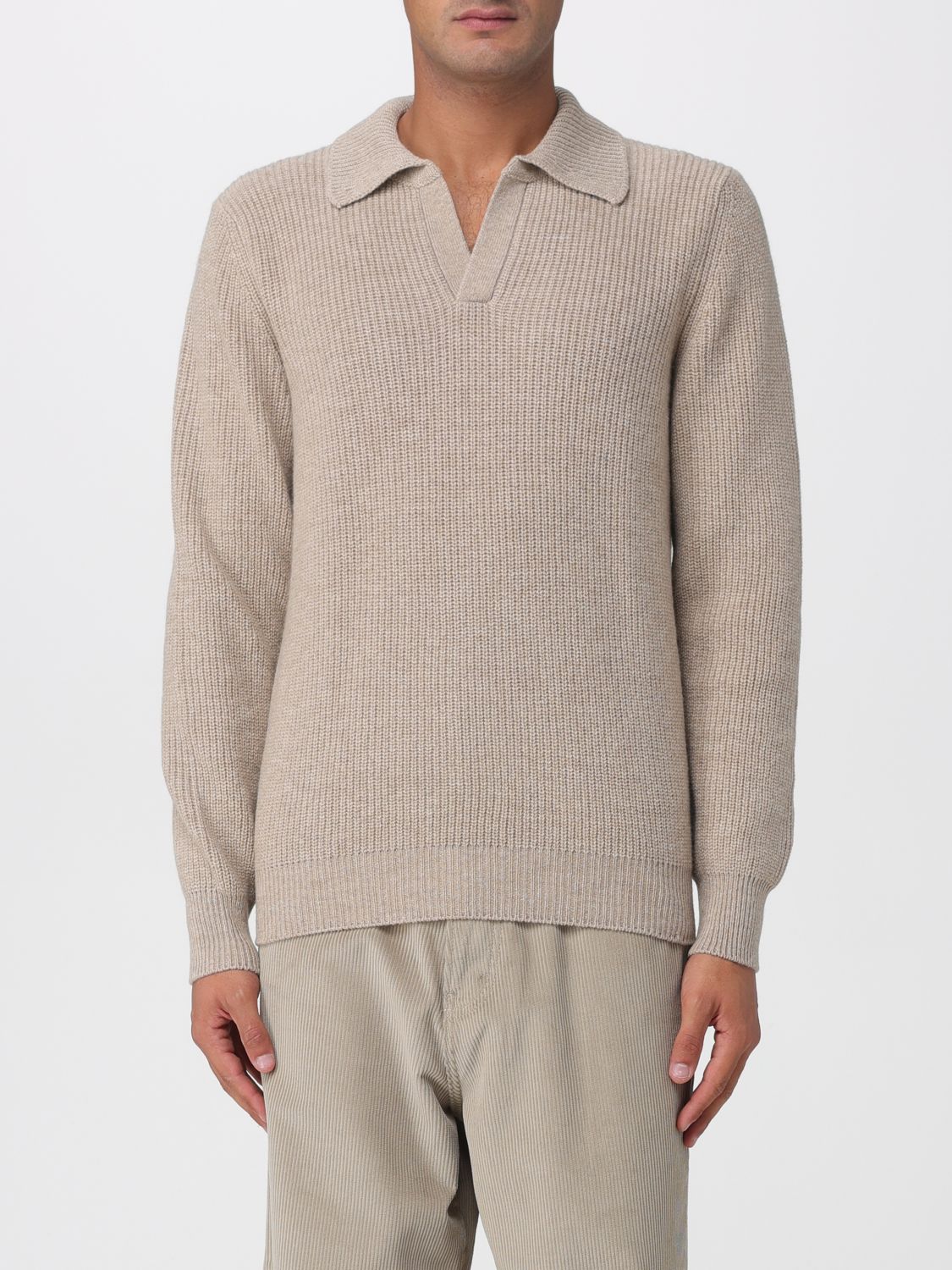 TAGLIATORE Polo Shirt Men color Beige　タリアトーレ ポロシャツ メンズ ベージュ色 TAGLIATORE