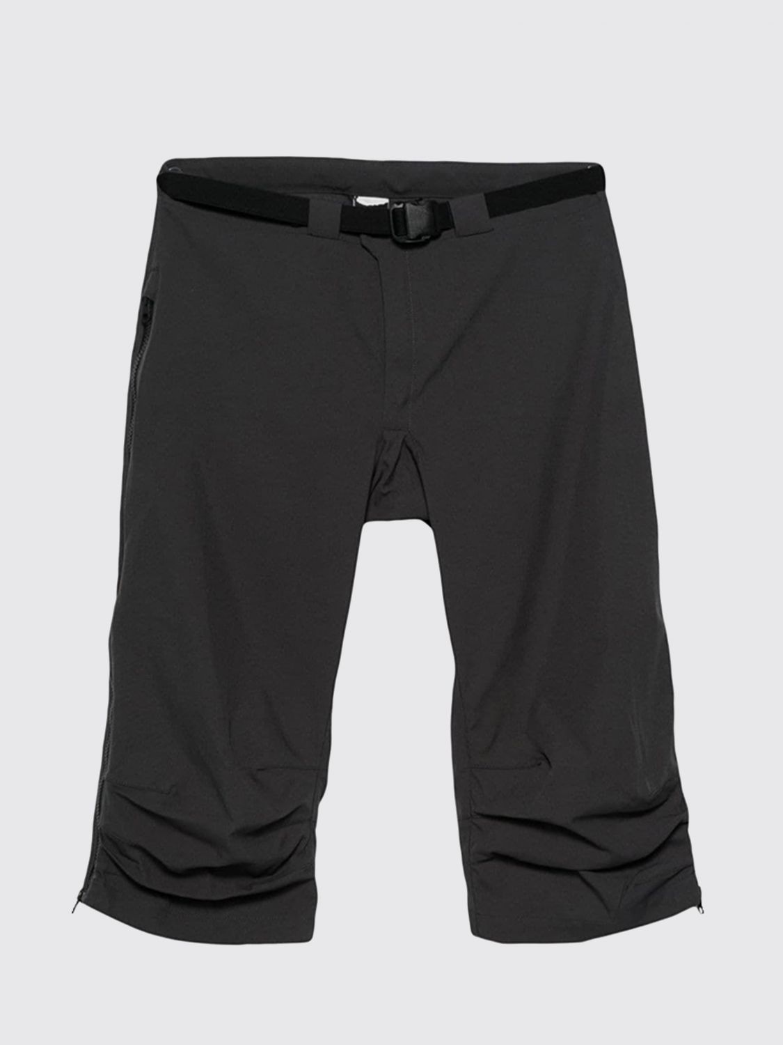 Gr10k Belted Canvas Long Shorts In Gray