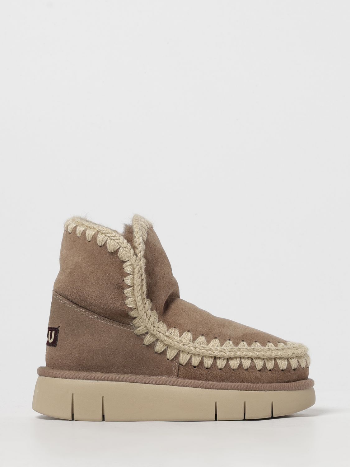 Mou Flat Ankle Boot  Woman Color Beige In Brown