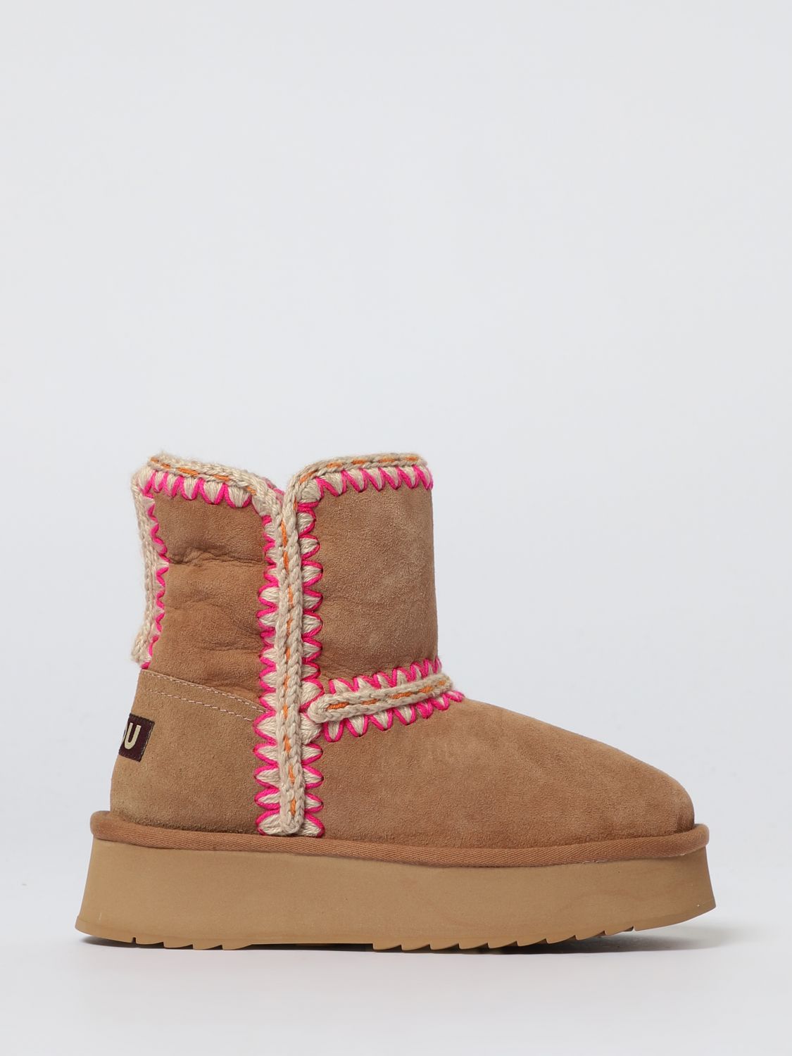 Mou Flat Ankle Boot Woman Color Brown In Brown
