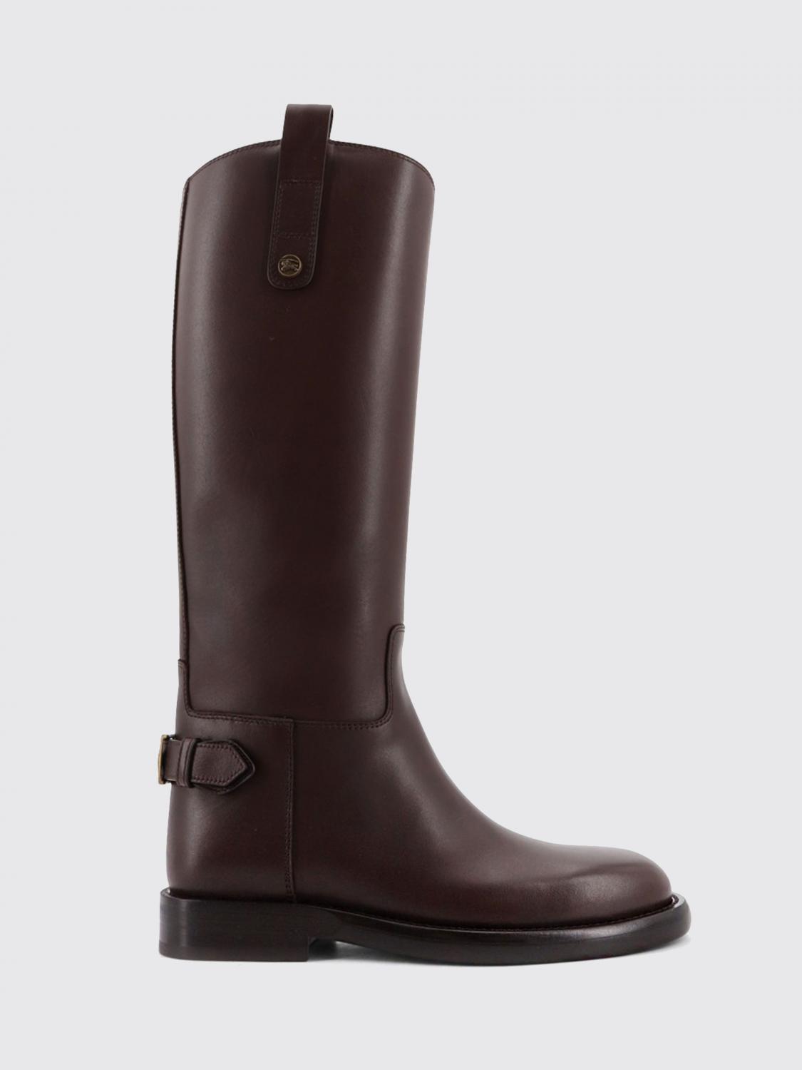 Burberry Flat Ankle Boot  Woman Color Brown In Multi